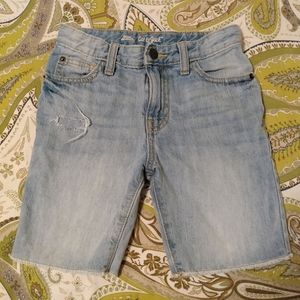 Cat & Jack skinny jean shorts with rips like new